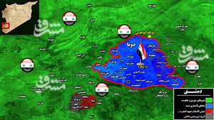 آخرین تحولات میدانی جنوب دمشق پس از هزار و ۹۶۰ روز اشغالگری/ ۷۸ شهید و زخمی در حملات خمپاره ای داعش به پایتخت + نقشه میدانی